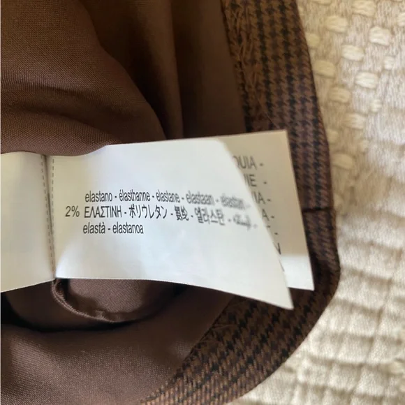 Zara Brown Plaid Shorts Size Medium - Picture 9 of 11